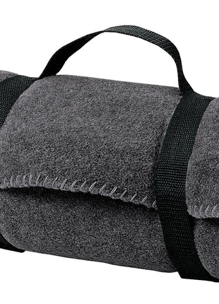 Port Authority® - Value Fleece Blanket with Strap.  BP10 - Midnight Heather | Port Authority