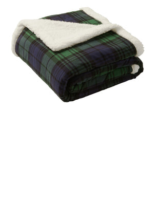 Port Authority ® Flannel Sherpa Blanket. BP43 - Black Watch | Port Authority