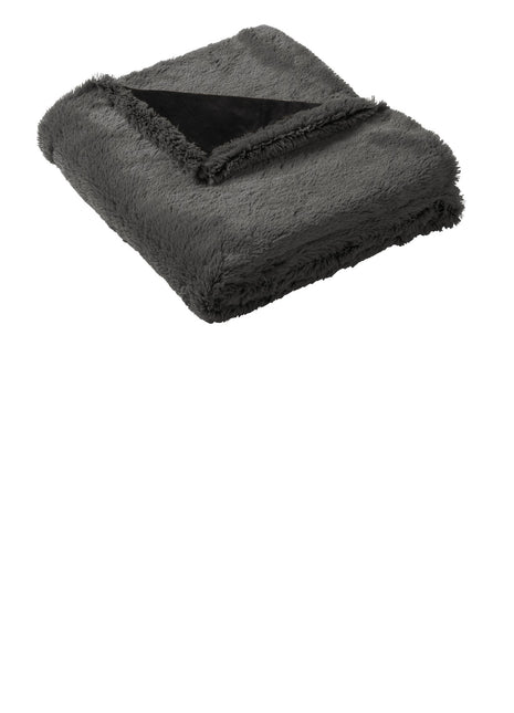 Port Authority ® Faux Fur Blanket. BP45 - Shadow Grey/ Deep Black | Port Authority