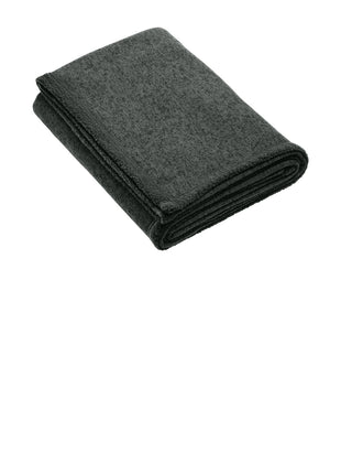 Port Authority® Arc Sweater Fleece Blanket BP46 - Deep Smoke Heather | Port Authority