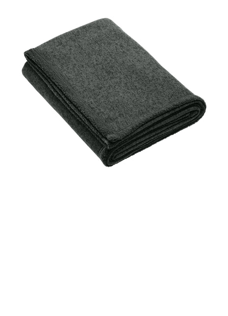 Port Authority® Arc Sweater Fleece Blanket BP46 - Deep Smoke Heather | Port Authority