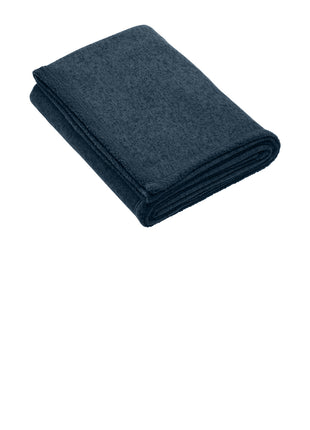 Port Authority® Arc Sweater Fleece Blanket BP46 - Insignia Blue Heather | Port Authority