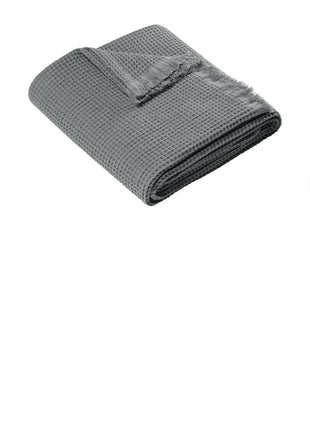 Port Authority® Waffle Throw BP92 - Gusty Grey | Port Authority