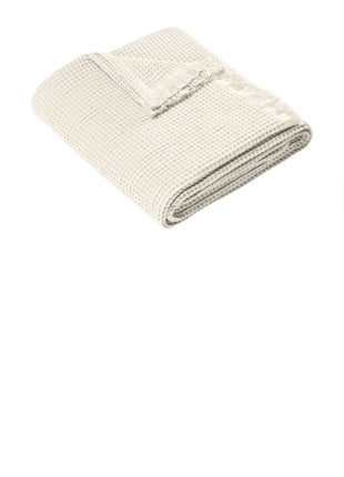 Port Authority® Waffle Throw BP92 - Parchment | Port Authority