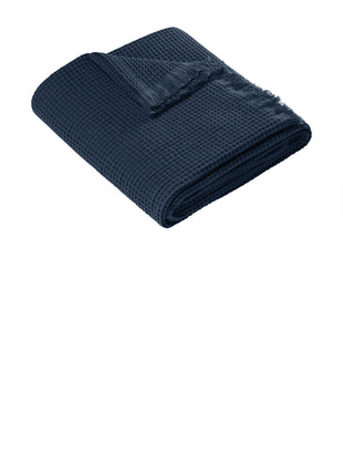 Port Authority® Waffle Throw BP92 - River Blue Navy | Port Authority