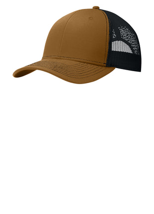 Port Authority® Snapback Trucker Cap. C402 - Duck Brown/ Black | Port Authority