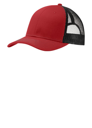 Port Authority® Snapback Trucker Cap. C402 - Flame Red/ Black | Port Authority