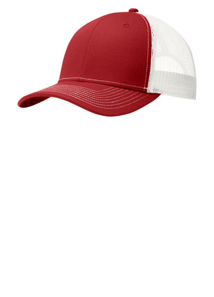 Port Authority® Snapback Trucker Cap. C402 - Flame Red/ White | Port Authority
