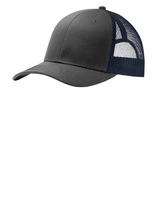 Port Authority® Snapback Trucker Cap. C402 - Grey Steel/ True Navy | Port Authority