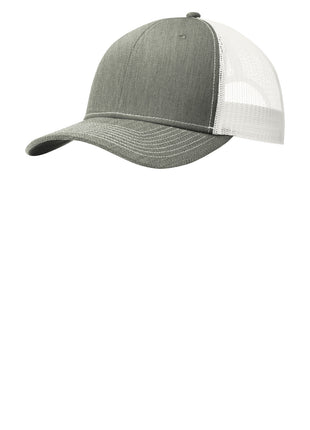Port Authority® Snapback Trucker Cap. C402 - Heather Grey/ White | Port Authority