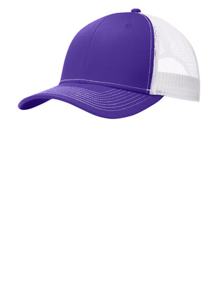 Port Authority® Snapback Trucker Cap. C402 - Purple/ White | Port Authority