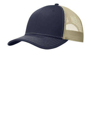 Port Authority® Snapback Trucker Cap. C402 - Rich Navy/ True Khaki | Port Authority
