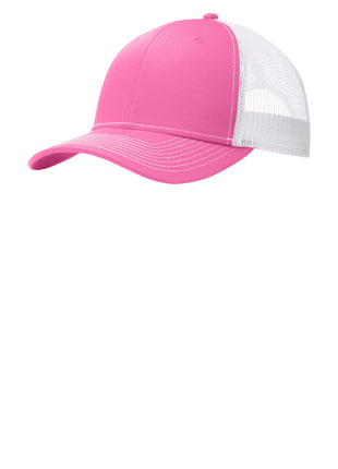 Port Authority® Snapback Trucker Cap. C402 - True Pink/ White | Port Authority