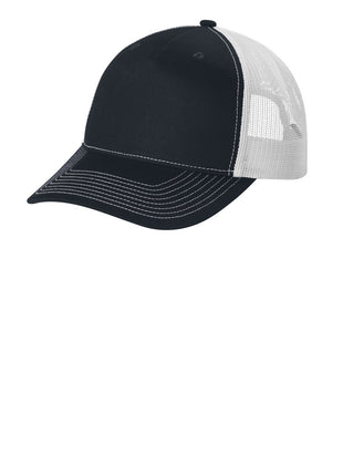 Port Authority® Snapback Five-Panel Trucker Cap C405 - Rich Navy/ White | Port Authority