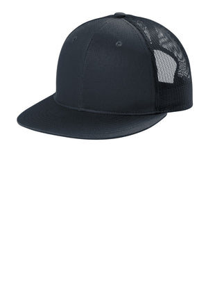 Port Authority® Snapback Flat Bill Trucker Cap C407 - Rich Navy | Port Authority