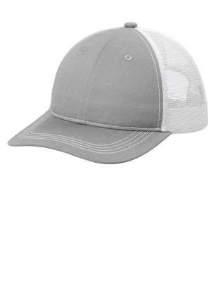 Port Authority® Unstructured Snapback Trucker Cap C409 - Gusty Grey/ White | Port Authority