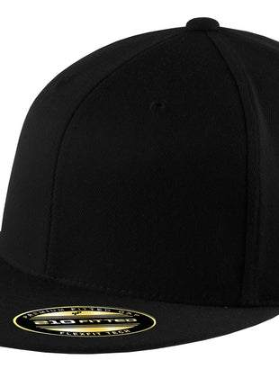 Port Authority® Flexfit 210® Flat Bill Cap. C808 - Black | Port Authority