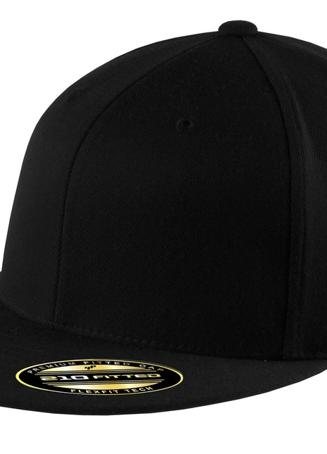 Port Authority® Flexfit 210® Flat Bill Cap. C808 - Black | Port Authority