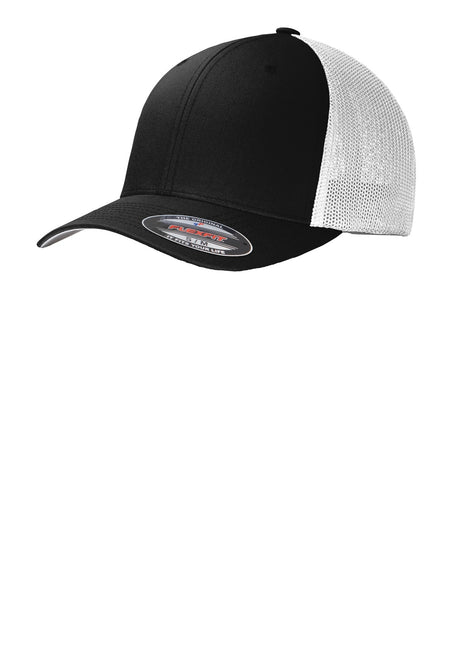 Port Authority® Flexfit® Mesh Back Cap. C812 - Black/ White | Port Authority