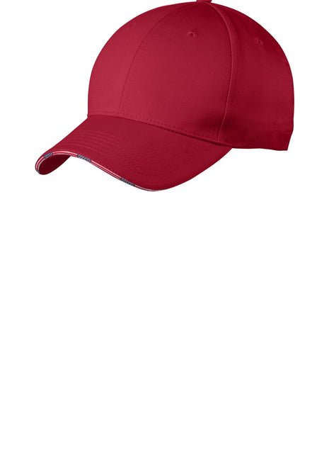 Port Authority® Americana Flag Sandwich Cap. C829 - Deep Red | Port Authority