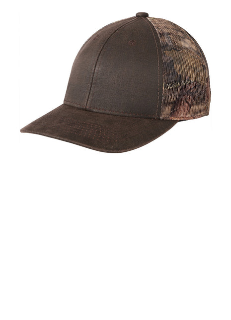 Port Authority ® Pigment Print Camouflage Mesh Back Cap C891 - Mossy Oak Break-up Country/ Brown | Port Authority