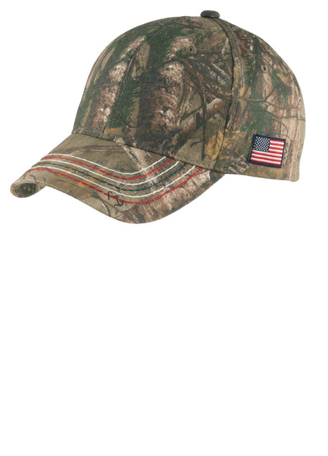 Port Authority® Americana Contrast Stitch Camouflage Cap. C909 - Realtree Xtra | Port Authority
