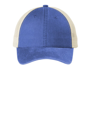 Port Authority ® Beach Wash ® Mesh Back Cap. C943 - Blue Moon/ Stone | Port Authority