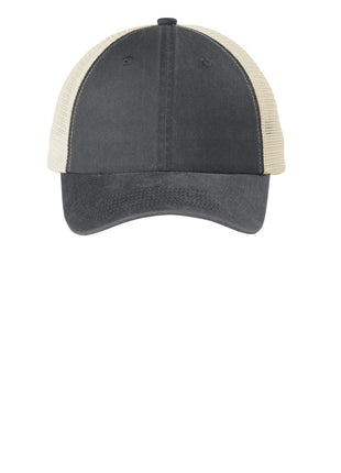 Port Authority ® Beach Wash ® Mesh Back Cap. C943 - Coal/ Stone | Port Authority