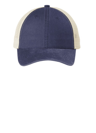 Port Authority ® Beach Wash ® Mesh Back Cap. C943 - Denim Blue/ Stone | Port Authority