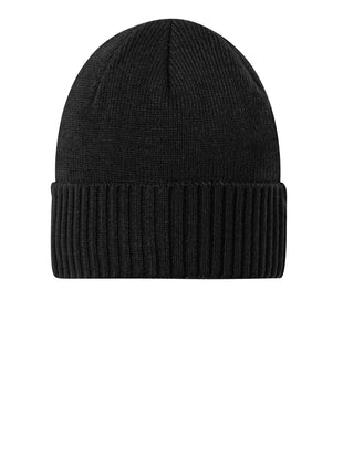 Port Authority® Rib Knit Cuff Beanie C951 - Deep Black | Port Authority