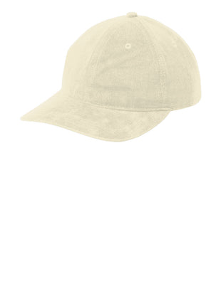 Port Authority® Light Corduroy Dad Cap C973 - Stone | Port Authority
