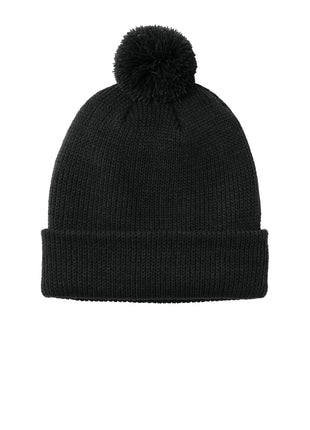Port Authority® Cozy Pom Beanie C978 - Deep Black | Port Authority