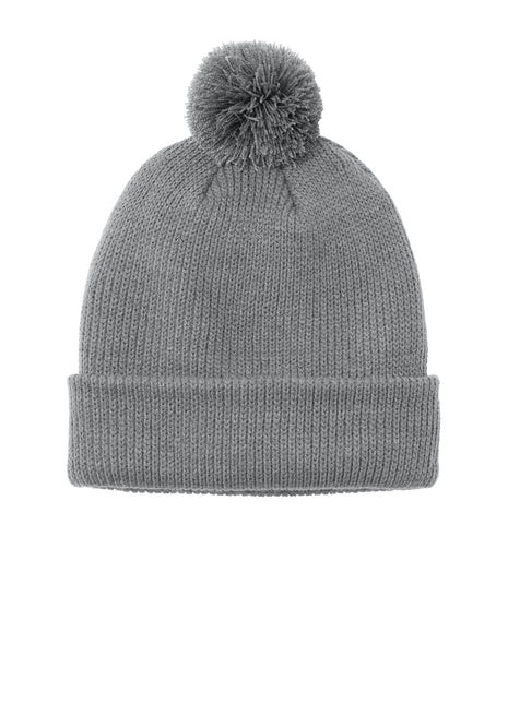 Port Authority® Cozy Pom Beanie C978 - Gusty Grey | Port Authority