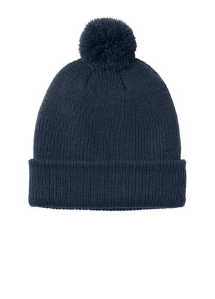 Port Authority® Cozy Pom Beanie C978 - River Blue Navy | Port Authority
