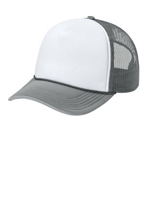 Port Authority® Foam Truck'N Cap C993 - White/ Deep Smoke/ Deep Smoke | Port Authority