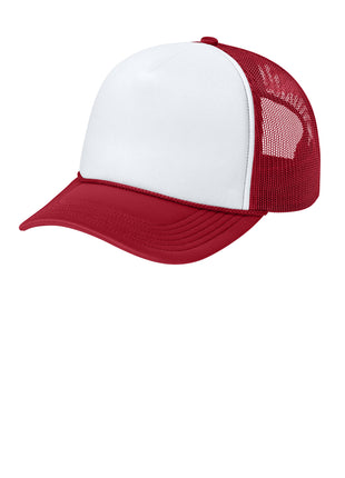 Port Authority® Foam Truck'N Cap C993 - White/ Rich Red/ Rich Red | Port Authority