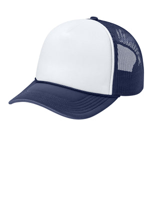 Port Authority® Foam Truck'N Cap C993 - White/ True Navy/ True Navy | Port Authority
