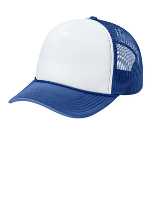 Port Authority® Foam Truck'N Cap C993 - White/ True Royal/ True Royal | Port Authority