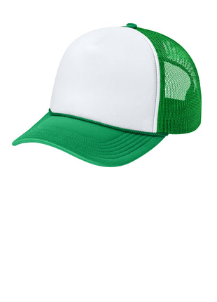 Port Authority® Foam Truck'N Cap C993 - White/ True Kelly Green/ True Kelly Green | Port Authority