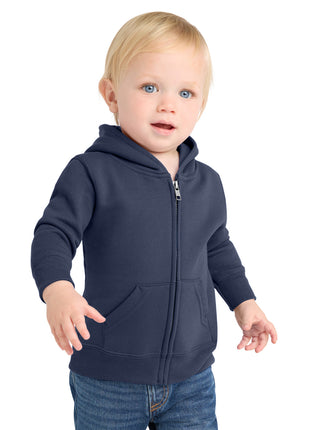 Port & Co™ Infant Core Fleece Full-Zip Hooded Sweatshirt. CAR78IZH - Navy | Port & Co