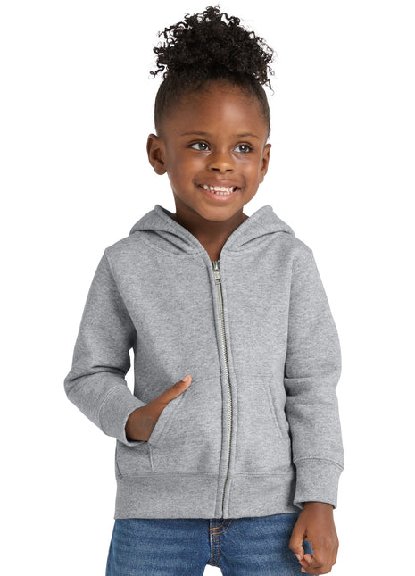 Port & Co™ Toddler Core Fleece Full-Zip Hooded Sweatshirt. CAR78TZH - Athletic Heather | Port & Co