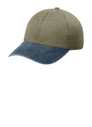 Port Authority® Two-Tone Pigment-Dyed Cap.  CP83 - Khaki/ Navy | Port Authority