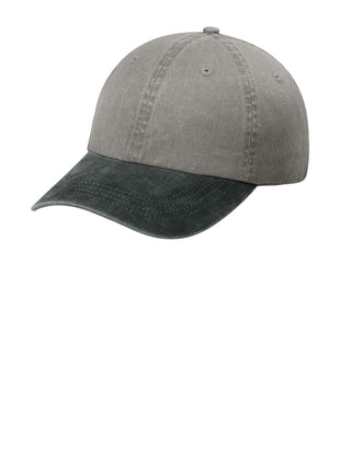 Port Authority® Two-Tone Pigment-Dyed Cap.  CP83 - Pebble/ Black | Port Authority