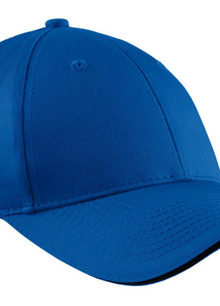 Port Authority® Cotton Twill Sandwich Bill Cap.  CP85 - Royal/ Black | Port Authority