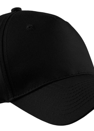 Port Authority® Five-Panel Twill Cap.  CP86 - Black | Port Authority