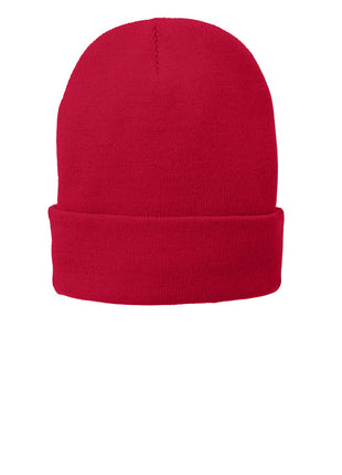 Port Authority® Fleece-Lined Knit Cap. CP90L - Athletic Red | Port Authority