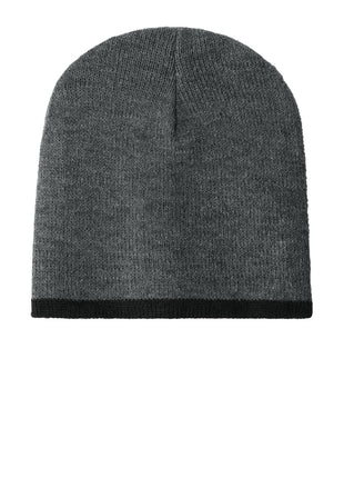 Port Authority® Beanie Cap.  CP91 - Athletic Oxford/ Black | Port Authority