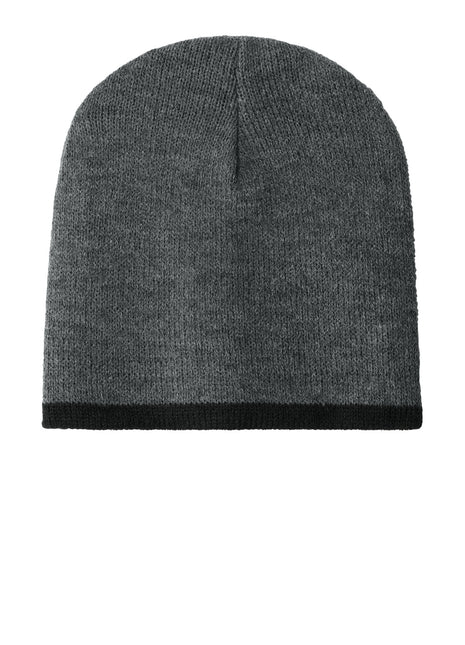 Port Authority® Beanie Cap.  CP91 - Athletic Oxford/ Black | Port Authority