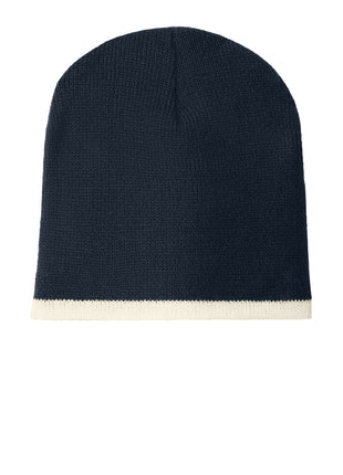 Port Authority® Beanie Cap.  CP91 - Navy/ Natural | Port Authority