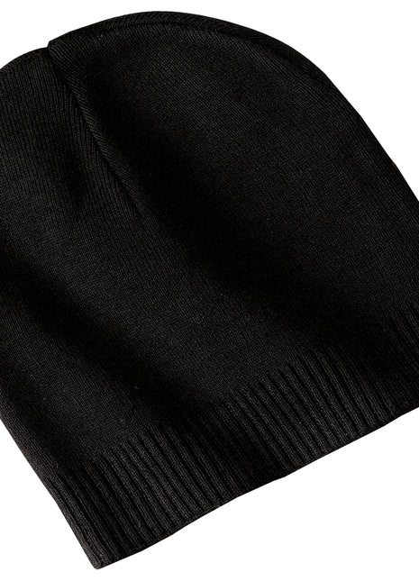 Port Authority® 100% Cotton Beanie.  CP95 - Black | Port Authority
